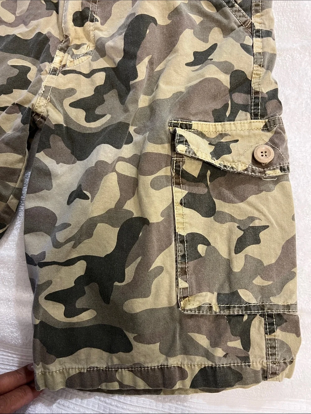 Ring of Fire Men's Camo Cargo Shorts - Olive and Khaki